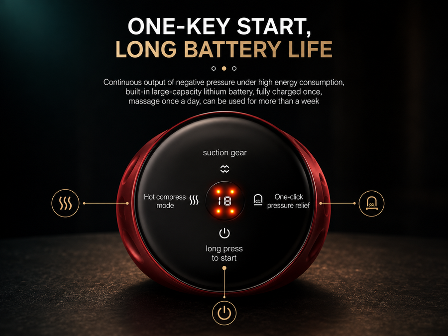 Start, adjust, release — from the top panel.