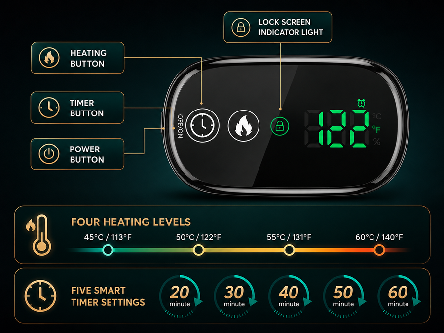 Four temperatures, five timers