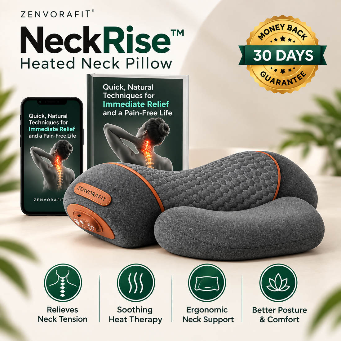 NeckRise™ Heated Neck Pillow