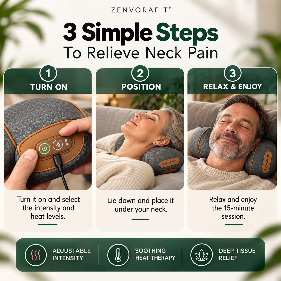 NeckRise™ Heated Neck Pillow