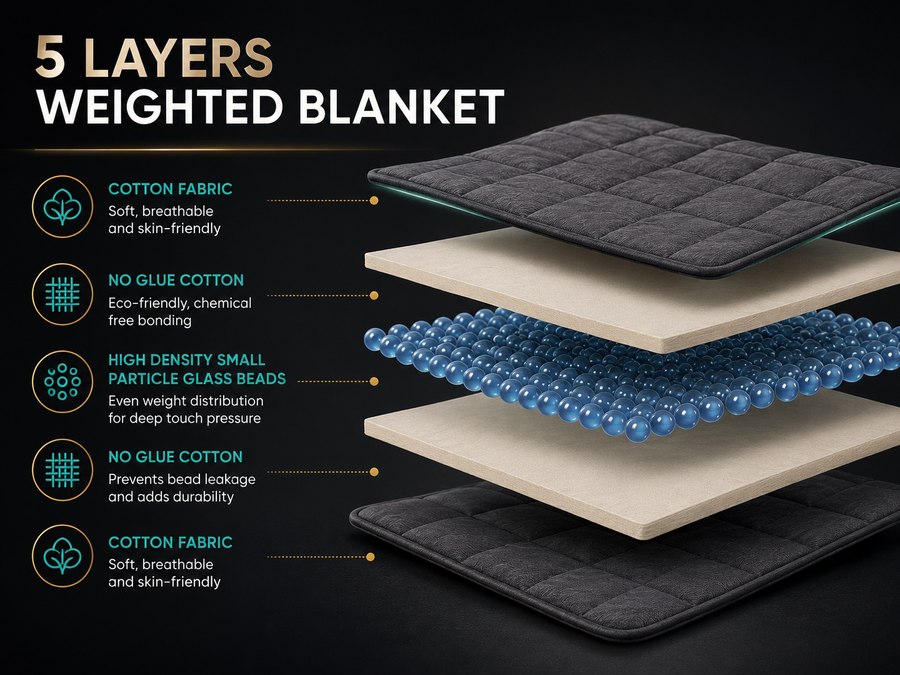 Glass beads, not batting — weight that stays put