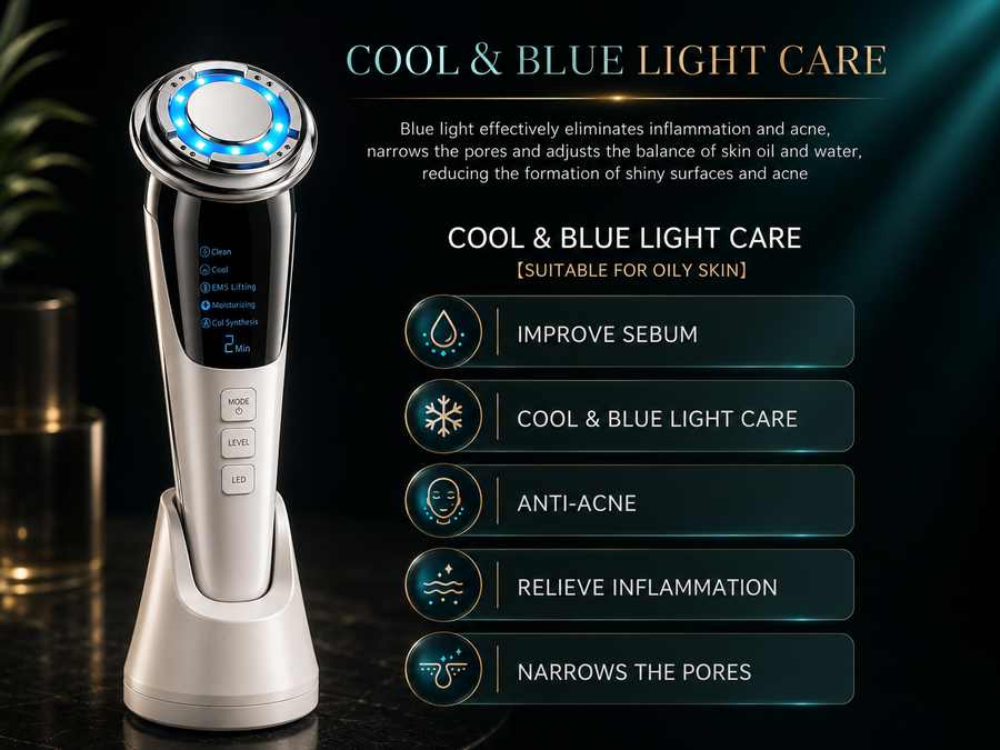 470nm. Designed for oily and congested skin.